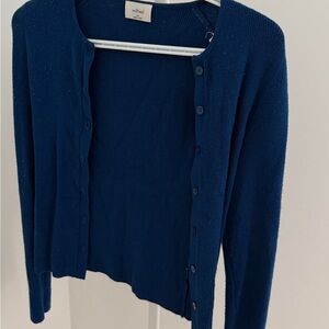 Wilfred Navy Blue Cardigan Sweater
